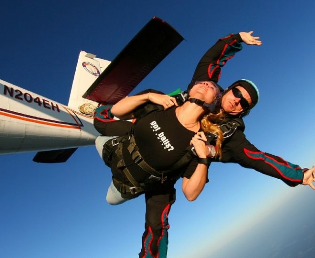 Parachutisme proche du Mont Blanc